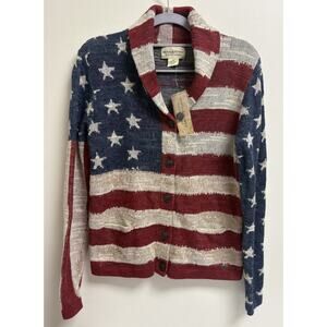 Denim Supply Ralph Lauren American Flag Cardigan Sweater NWT Women’s M RARE